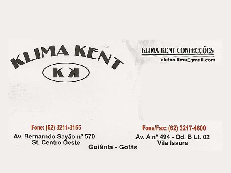 Logo de KLIMA KENT CONFECÇÕES