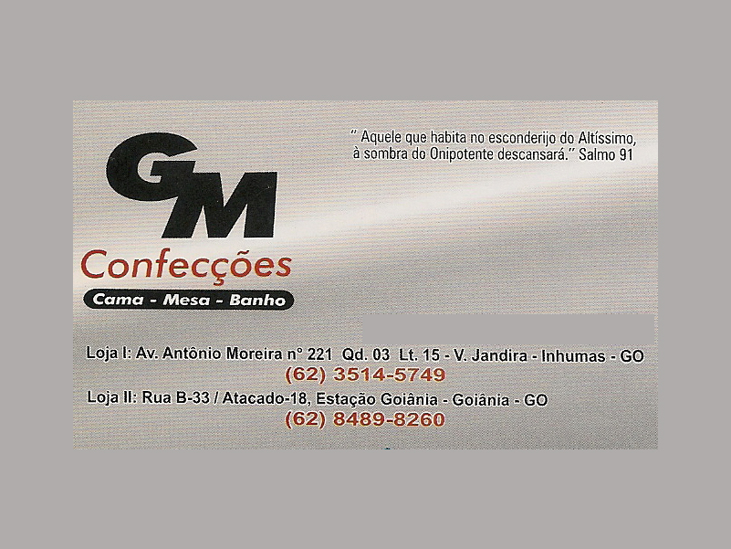 Logo de GM CONFECÇÕES