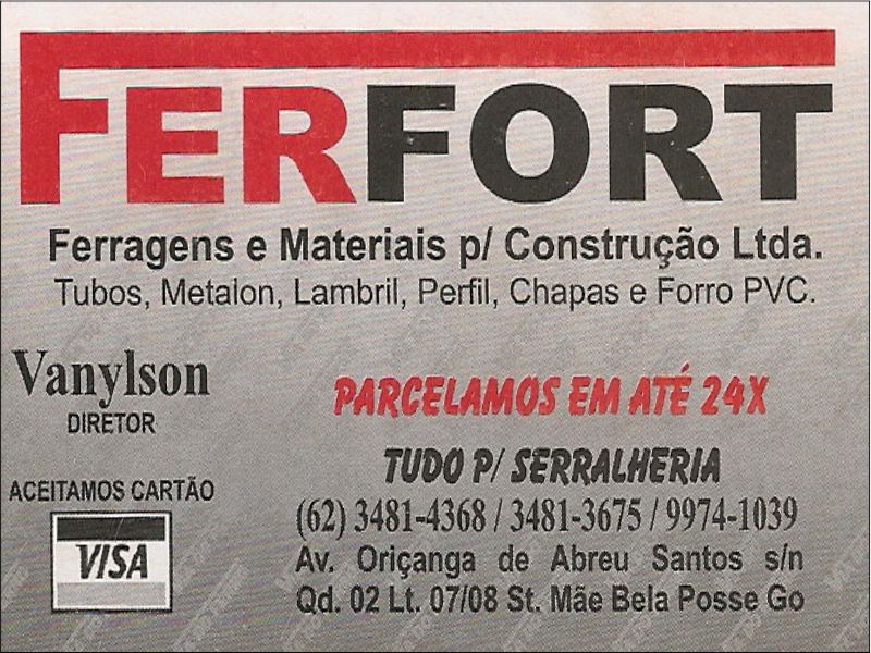 Logo de FERFORT FERRAGENS E MATERIAIS PARA CONSTRUÇÃO