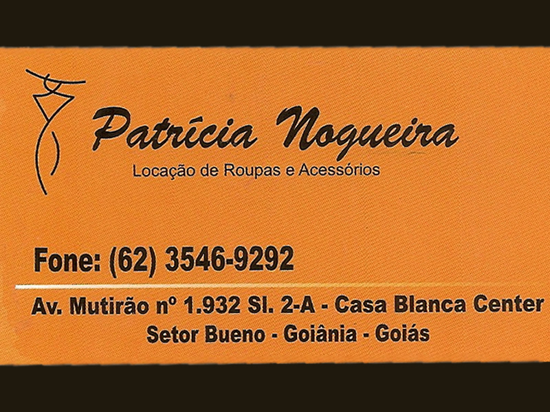 Logo de PATRÍCIA NOGUEIRA LOCAÇÃO DE ROUPAS E ACESSORIOS