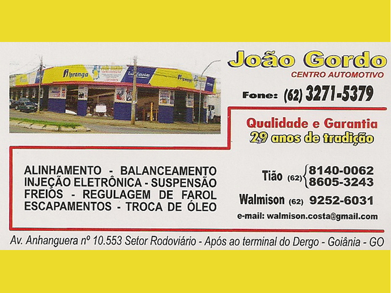 Logo de JOÃO GORDO CENTRO AUTOMOTIVO